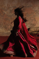 3-PC Embroidered Raw-Silk Suit CMA-5-169