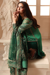 3-PC Unstitched Embroidered  Luxury Chiffon  DJW6-03