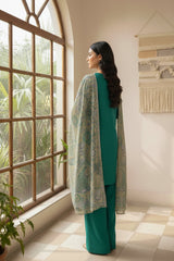 3-PC Embroidered Suit CNP-5-313 Green