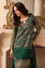 3-PC Unstitched Embroidered  Luxury Chiffon  DJW6-07