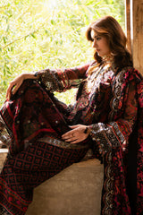 3-PC Unstitched Embroidered Chiffon Collection VSLW6-16