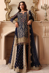 3-PC Unstitched Embroidered  Luxury Chiffon  DJW6-02
