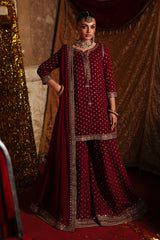 3-PC Embroidered Chiffon Suit CMA-5-158