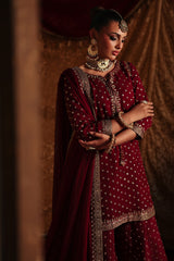 3-PC Embroidered Chiffon Suit CMA-5-158