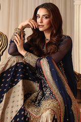 3-PC Unstitched Embroidered  Luxury Chiffon  DJW6-02