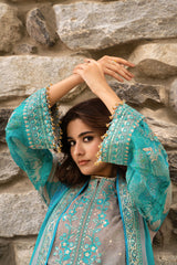 3-PC Unstitched Embroidered Chiffon Collection VSLW6-17