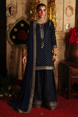 3-PC Embroidered Chiffon Suit CMA-5-159