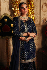 3-PC Embroidered Chiffon Suit CMA-5-159