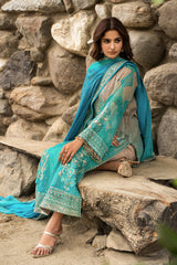 3-PC Unstitched Embroidered Chiffon Collection VSLW6-17