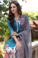 3-PC  Embroidered Lawn Collection Suit CH6-11 P