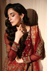3-PC Unstitched Embroidered  Luxury Chiffon  DJW6-08