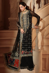 3-PC Unstitched Embroidered  Luxury Chiffon  DJW6-04