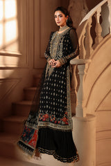 3-PC Unstitched Embroidered  Luxury Chiffon  DJW6-04