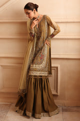 3-PC Unstitched Embroidered  Luxury Chiffon  DJW6-06