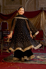 3-PC Embroidered Chiffon Suit CKP-5-181