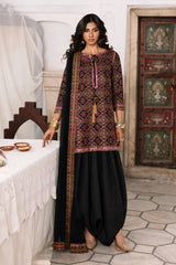 3-Pcs Embroidered Raw Silk CMA-6-327